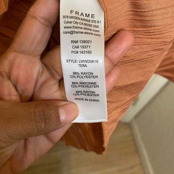 Frame Denim Rust Sleeveless Midi Dress - Picture 5 of 5